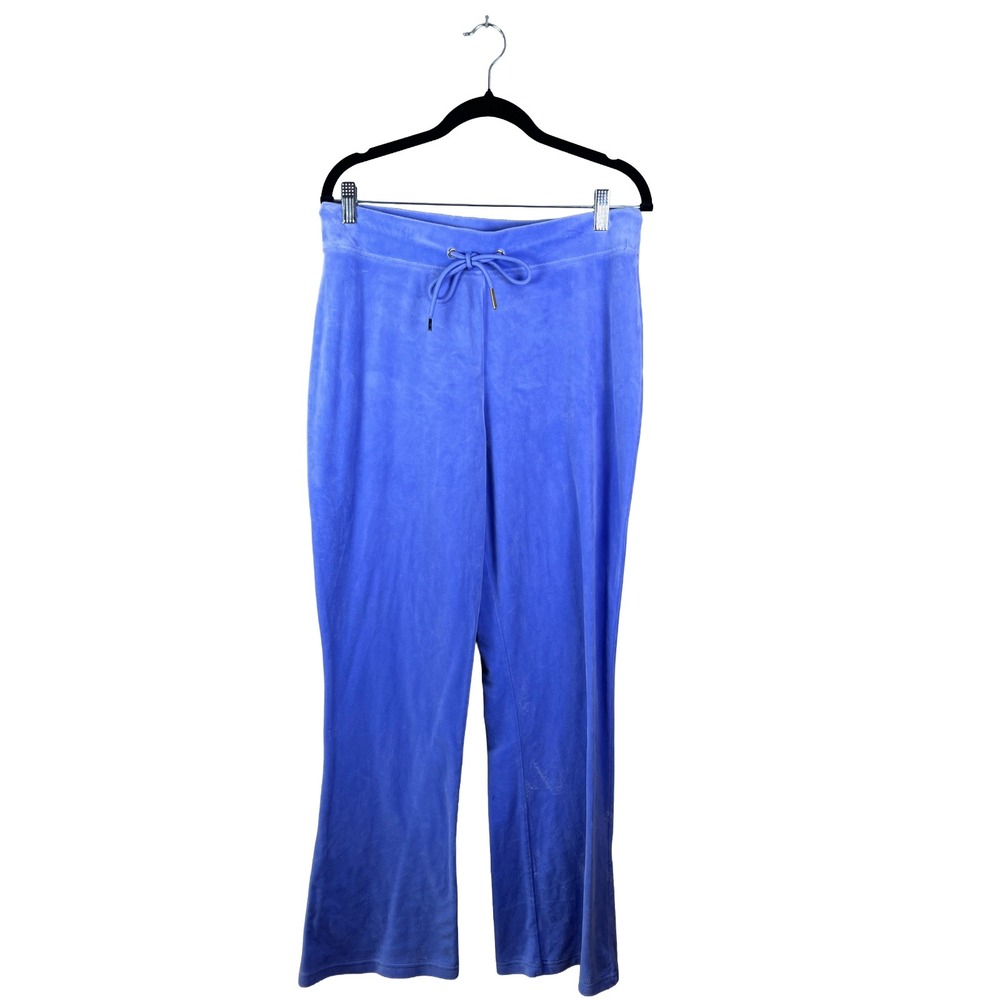 Truth by Republic Velour Track Pants Y2K Women's L‎ Blue Athleisure Streetwear